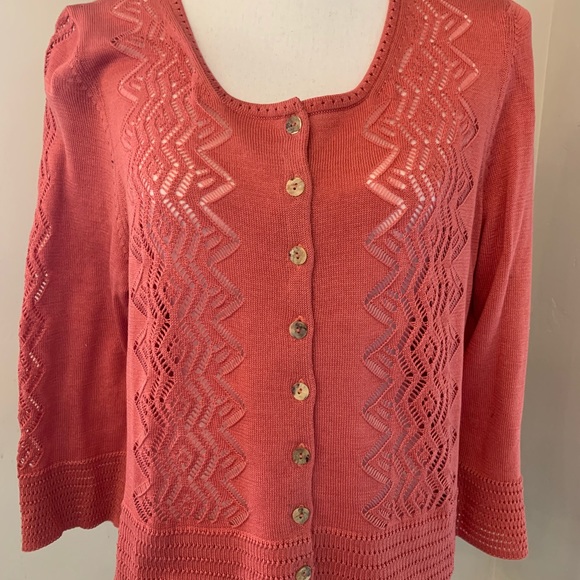 ladies coral cardigan